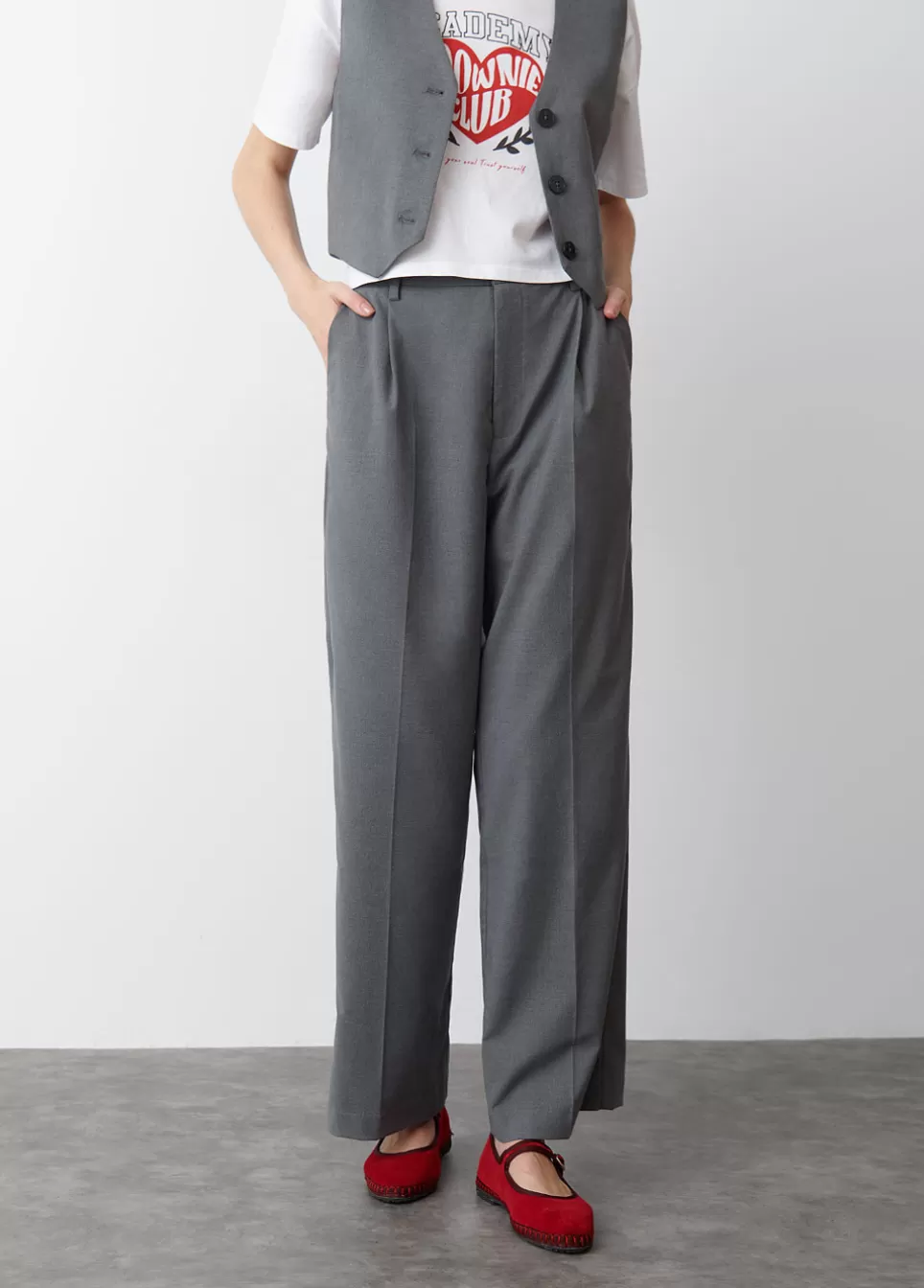 Mujer Brownie Spain Pantalones>Pantalon Ancho Pinzas