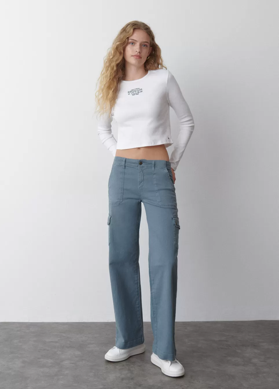 Mujer Brownie Spain Pantalones>Pantalon Culotte Cargo