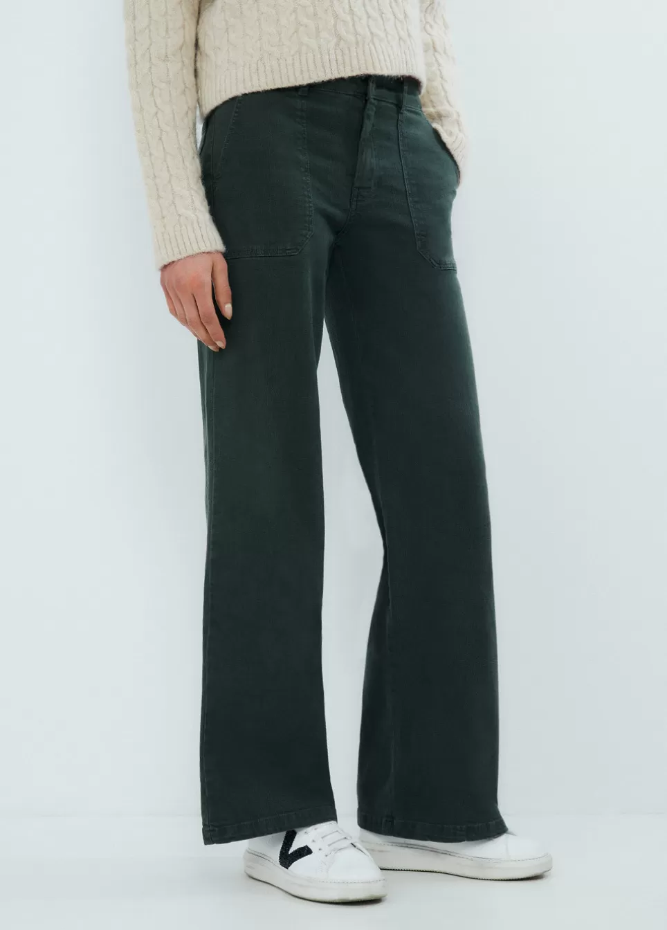 Mujer Brownie Spain Pantalones>Pantalon Culotte Con Bolsillos Frontales