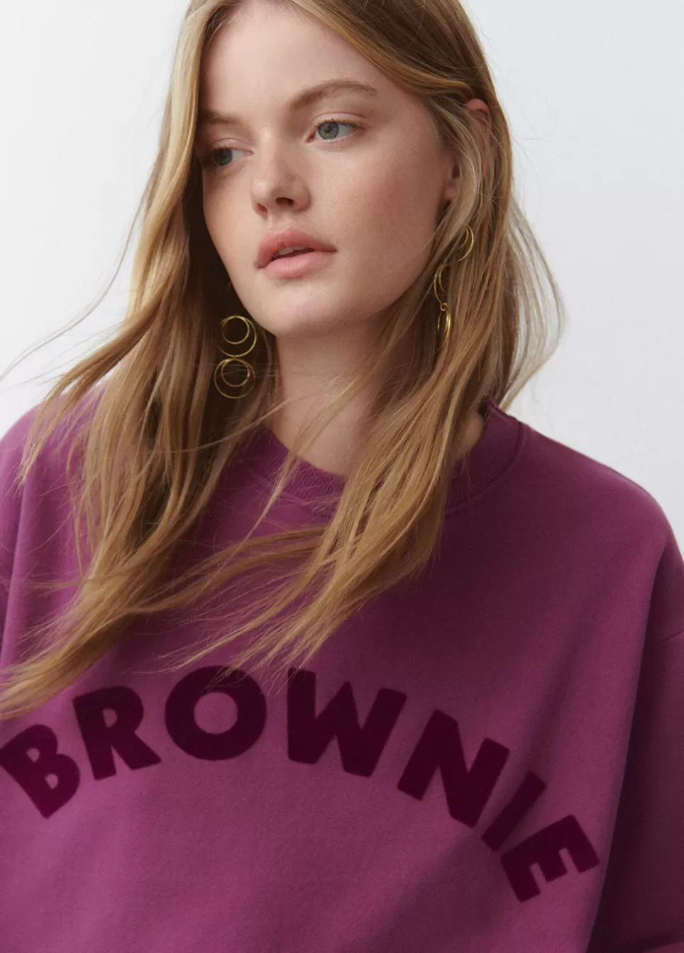 Mujer Brownie Spain Sudaderas>Sudadera Brownie Magenta