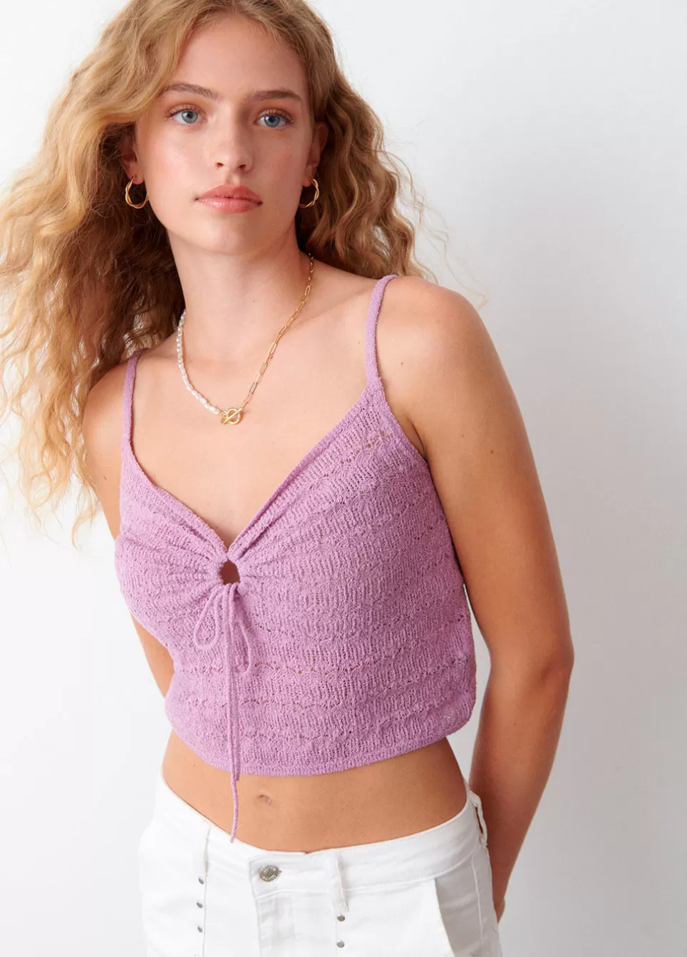 Mujer Brownie Spain Tops>Top Crochet Tirantes Nudo